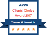Thomas M. Hensel Jr. Avvo Clients Choice Award 2017